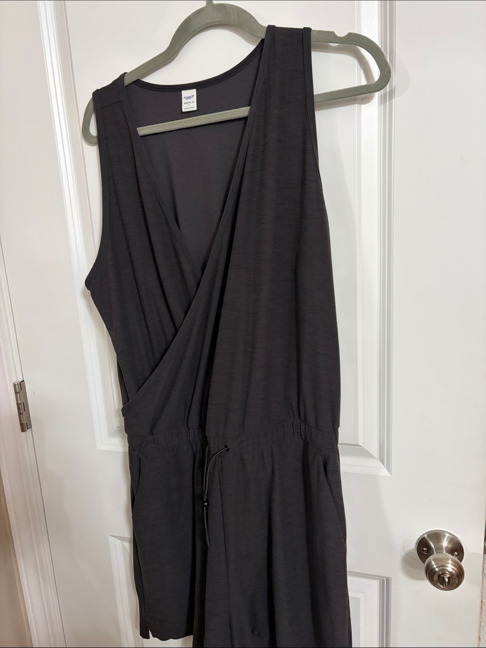 Old Navy Black Sleeveless Wrap-Style Jumpsuit